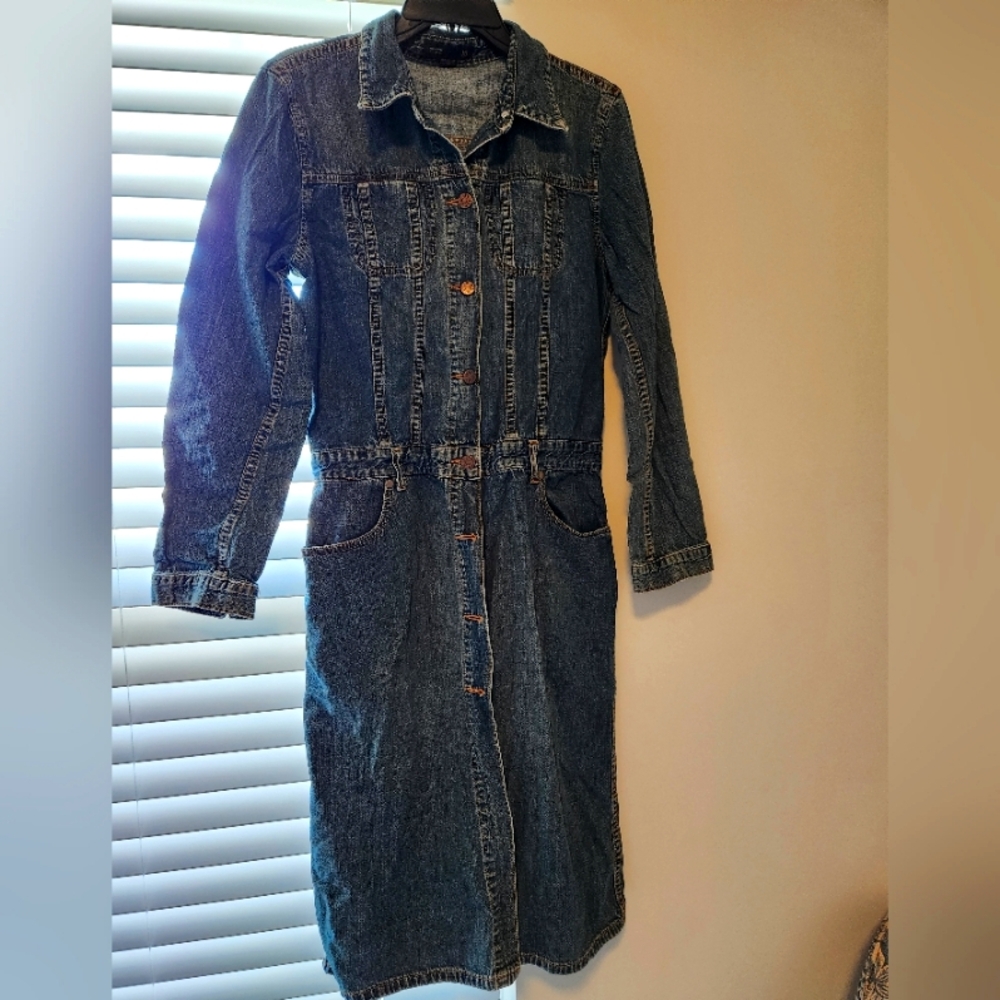 J Crew denim chambray shirt dress Size 10